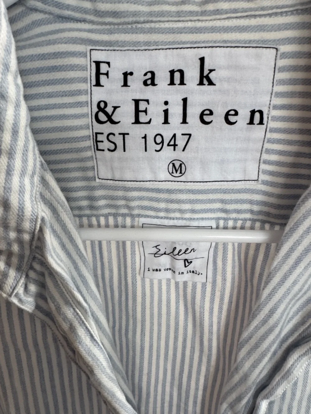 Frank & Eileen Light Blue and White Striped Button-Down Shirt - Picture 2 of 2